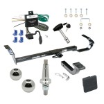 Trailer Tow Hitch For 95-99 Toyota Avalon 99-03 Solara Ultimate Package w/ Wiring Draw Bar Kit Interchange 2" 1-7/8" Ball Lock and Cover