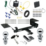 Trailer Tow Hitch For 14-16 Chevy Impala Limited Deluxe Package Wiring 2" and 1-7/8" Ball and Lock