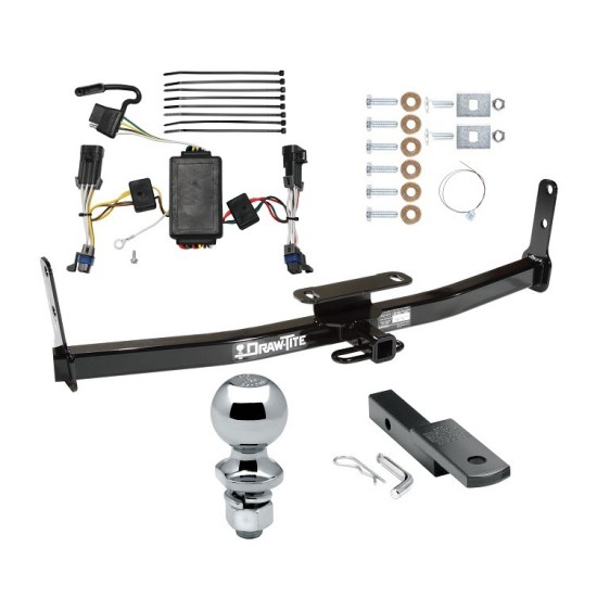 Trailer Tow Hitch For 02-07 Saturn Vue Except Redline Complete Package w/ Wiring Draw Bar Kit and 2" Ball