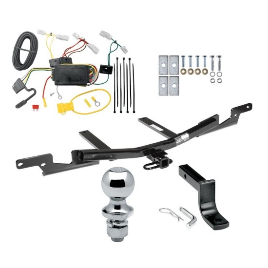 Trailer Tow Hitch For 07-09 Toyota Camry 4 Dr. Sedan Except Hybrid Complete Package w/ Wiring Draw Bar and 1-7/8" Ball