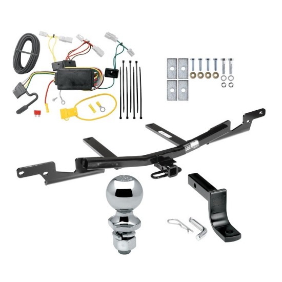 Trailer Tow Hitch For 07-09 Toyota Camry 4 Dr. Sedan Except Hybrid Complete Package w/ Wiring Draw Bar Kit and 2" Ball