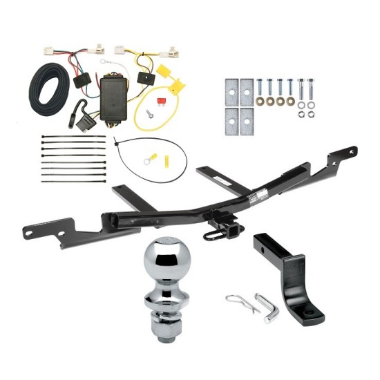 Trailer Tow Hitch For 07-11 Toyota Camry Sedan Complete Package w/ Wiring Draw Bar and 1-7/8" Ball