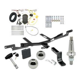 Trailer Tow Hitch For 07-12 Lexus ES350 Ultimate Package w/ Wiring Draw Bar Kit Interchange 2" 1-7/8" Ball Lock and Cover