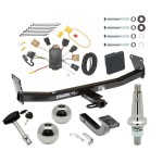 Trailer Tow Hitch For 07-10 Jeep Compass 07 Patriot Ultimate Package w/ Wiring Draw Bar Kit Interchange 2" 1-7/8" Ball Lock and Cover