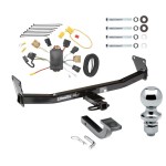 Trailer Tow Hitch For 07-10 Jeep Compass 07 Patriot Complete Package w/ Wiring Draw Bar and 1-7/8" Ball