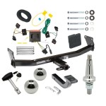 Trailer Tow Hitch For 08-17 Jeep Patriot Ultimate Package w/ Wiring Draw Bar Kit Interchange 2" 1-7/8" Ball Lock and Cover