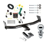 Trailer Tow Hitch For 08-17 Jeep Patriot Complete Package w/ Wiring Draw Bar Kit and 2" Ball