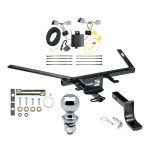 Trailer Tow Hitch For 10-19 Ford Taurus 4 Dr Sedan Complete Package w/ Wiring Draw Bar Kit and 2" Ball