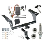 Trailer Tow Hitch For 10-19 Subaru Outback Wagon Except Sport Ultimate Package w/ Wiring Draw Bar Kit Interchange 2" 1-7/8" Ball Lock and Cover