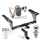 Trailer Tow Hitch For 10-19 Subaru Outback Wagon Except Sport Complete Package w/ Wiring Draw Bar and 1-7/8" Ball