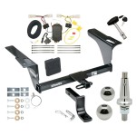 Trailer Tow Hitch For 10-14 Subaru Legacy Sedan Ultimate Package w/ Wiring Draw Bar Kit Interchange 2" 1-7/8" Ball Lock and Cover
