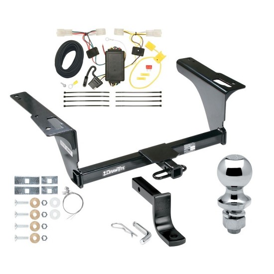 Trailer Tow Hitch For 10-14 Subaru Legacy Sedan Complete Package w/ Wiring Draw Bar and 1-7/8" Ball