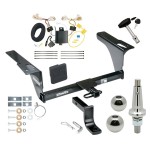 Trailer Tow Hitch For 15-19 Subaru Legacy Sedan Ultimate Package w/ Wiring Draw Bar Kit Interchange 2" 1-7/8" Ball Lock and Cover