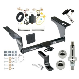 Trailer Tow Hitch For 15-19 Subaru Legacy Sedan Ultimate Package w/ Wiring Draw Bar Kit Interchange 2" 1-7/8" Ball Lock and Cover