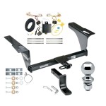 Trailer Tow Hitch For 15-19 Subaru Legacy Sedan Complete Package w/ Wiring Draw Bar Kit and 2" Ball