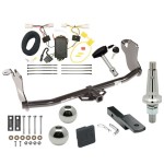 Trailer Tow Hitch For 11-19 Mitsubishi Outlander Sport 11-14 RVR Ultimate Package w/ Wiring Draw Bar Kit Interchange 2" 1-7/8" Ball Lock and Cover