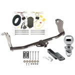 Trailer Tow Hitch For 11-19 Mitsubishi Outlander Sport 11-14 RVR Complete Package w/ Wiring Draw Bar Kit and 2" Ball