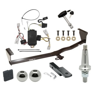 Trailer Tow Hitch For 10-12 Hyundai Santa Fe Ultimate Package w/ Wiring Draw Bar Kit Interchange 2" 1-7/8" Ball Lock and Cover