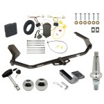 Trailer Tow Hitch For 09-16 Toyota Venza Class 2 Ultimate Package w/ Wiring Draw Bar Kit Interchange 2" 1-7/8" Ball Lock and Cover