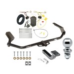 Trailer Tow Hitch For 09-16 Toyota Venza Class 2 Complete Package w/ Wiring Draw Bar Kit and 2" Ball