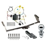 Trailer Tow Hitch For 15-20 Toyota Sienna Except SE Complete Package w/ Wiring Draw Bar Kit and 2" Ball