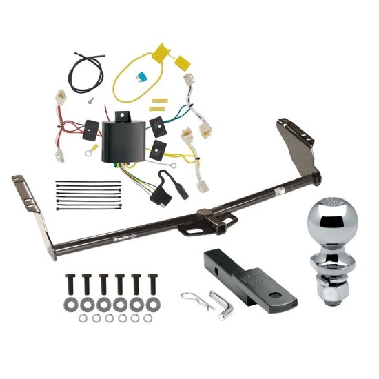 Trailer Tow Hitch For 15-20 Toyota Sienna Except SE Complete Package w/ Wiring Draw Bar Kit and 2" Ball