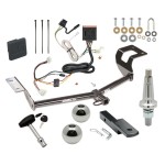 Trailer Tow Hitch For 12-16 Honda CR-V Class 2 Ultimate Package w/ Wiring Draw Bar Kit Interchange 2" 1-7/8" Ball Lock and Cover