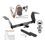 Trailer Tow Hitch For 14-18 Subaru Forester Complete Package w/ Wiring Draw Bar and 1-7/8" Ball