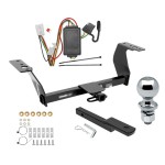 Trailer Tow Hitch For 14-18 Subaru Forester Complete Package w/ Wiring Draw Bar Kit and 2" Ball