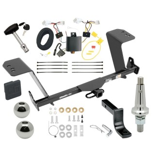 Trailer Tow Hitch For 13-18 Lexus ES350 Except Hybrid Ultimate Package w/ Wiring Draw Bar Kit Interchange 2" 1-7/8" Ball Lock and Cover