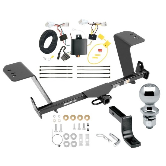 Trailer Tow Hitch For 13-18 Lexus ES350 Except Hybrid Complete Package w/ Wiring Draw Bar Kit and 2" Ball