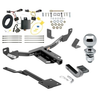 Trailer Tow Hitch For 13-19 Chevy Malibu Except LTZ & Canada Models Class 2 Complete Package w/ Wiring Draw Bar Kit and 2" Ball