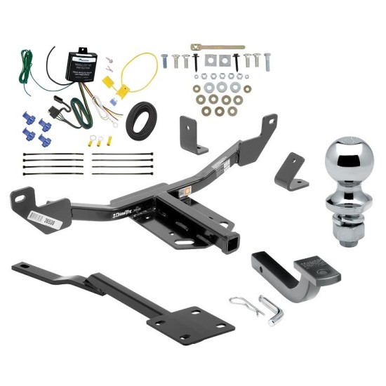 Trailer Tow Hitch For 13-19 Cadillac XTS Class 2 Complete Package w/ Wiring Draw Bar and 1-7/8" Ball