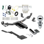 Trailer Tow Hitch For 13-19 Cadillac XTS Class 2 Complete Package w/ Wiring Draw Bar Kit and 2" Ball