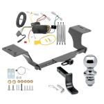 Trailer Tow Hitch For 12-17 Toyota Camry Except Hybrid Class 2 Complete Package w/ Wiring Draw Bar and 1-7/8" Ball