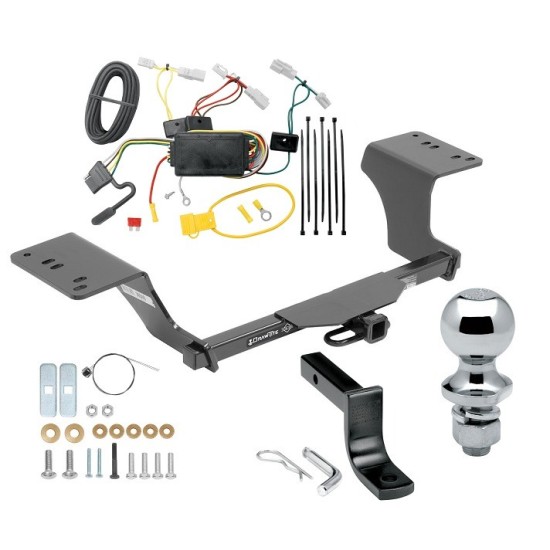 Trailer Tow Hitch For 12-17 Toyota Camry Except Hybrid Class 2 Complete Package w/ Wiring Draw Bar and 1-7/8" Ball