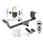 Trailer Tow Hitch For 11-14 Dodge Charger Class 2 Complete Package w/ Wiring Draw Bar Kit and 2" Ball