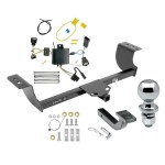 Trailer Tow Hitch For 15-23 Dodge Charger Class 2 Complete Package w/ Wiring Draw Bar Kit and 2" Ball