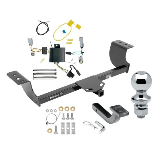 Trailer Tow Hitch For 15-23 Dodge Challenger Complete Package w/ Wiring Draw Bar and 1-7/8" Ball