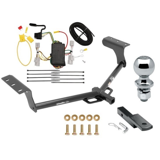 Trailer Tow Hitch For 06-12 Toyota RAV4 Class 2 Complete Package w/ Wiring Draw Bar Kit and 2" Ball