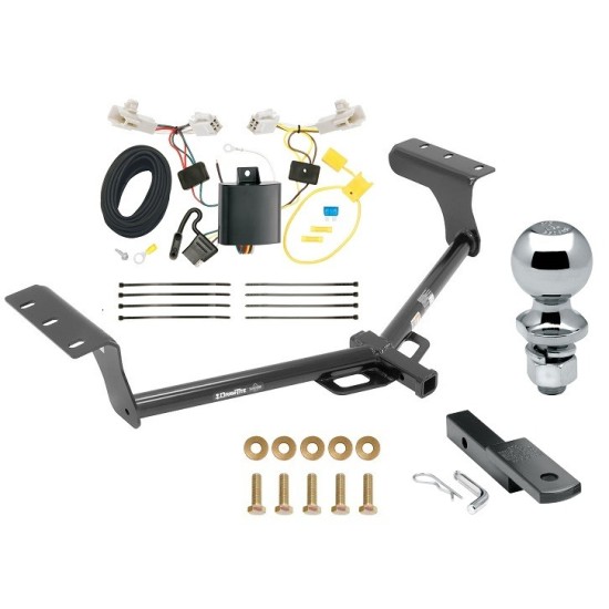 Trailer Tow Hitch For 13-18 Toyota RAV4 Class 2 Complete Package w/ Wiring Draw Bar Kit and 2" Ball