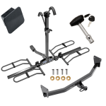 Trailer Tow Hitch For 17-24 KIA Niro Except Plug-In-Hybrid Platform Style 2 Bike Rack Hitch Lock and Cover