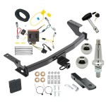 Trailer Tow Hitch For 13-16 Mazda CX-5 Class 2 Ultimate Package w/ Wiring Draw Bar Kit Interchange 2" 1-7/8" Ball Lock and Cover