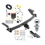 Trailer Tow Hitch For 13-16 Mazda CX-5 Class 2 Complete Package w/ Wiring Draw Bar and 1-7/8" Ball