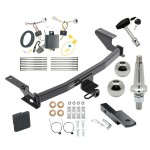 Trailer Tow Hitch For 17-21 Mazda CX-5 Class 2 Ultimate Package w/ Wiring Draw Bar Kit Interchange 2" 1-7/8" Ball Lock and Cover