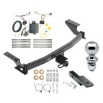 Trailer Tow Hitch For 17-21 Mazda CX-5 Class 2 Complete Package w/ Wiring Draw Bar Kit and 2" Ball