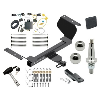 Trailer Tow Hitch For 18-21 Chevy Equinox Premier, Except Models w/1.6L Diesel Class 2 Ultimate Package w/ Wiring Draw Bar Kit Interchange 2" 1-7/8" Ball Lock and Cover