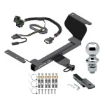 Trailer Tow Hitch For 18-23 Chevrolet Equinox GMC Terrain Except Diesel Complete Package w/ Wiring Draw Bar and 1-7/8" Ball