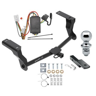 Trailer Tow Hitch For 16-24 Subaru Crosstrek Except Hybrid Complete Package w/ Wiring Draw Bar and 1-7/8" Ball