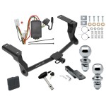 Trailer Tow Hitch For 16-24 Subaru Crosstrek Except Hybrid Deluxe Package Wiring 2" and 1-7/8" Ball and Lock